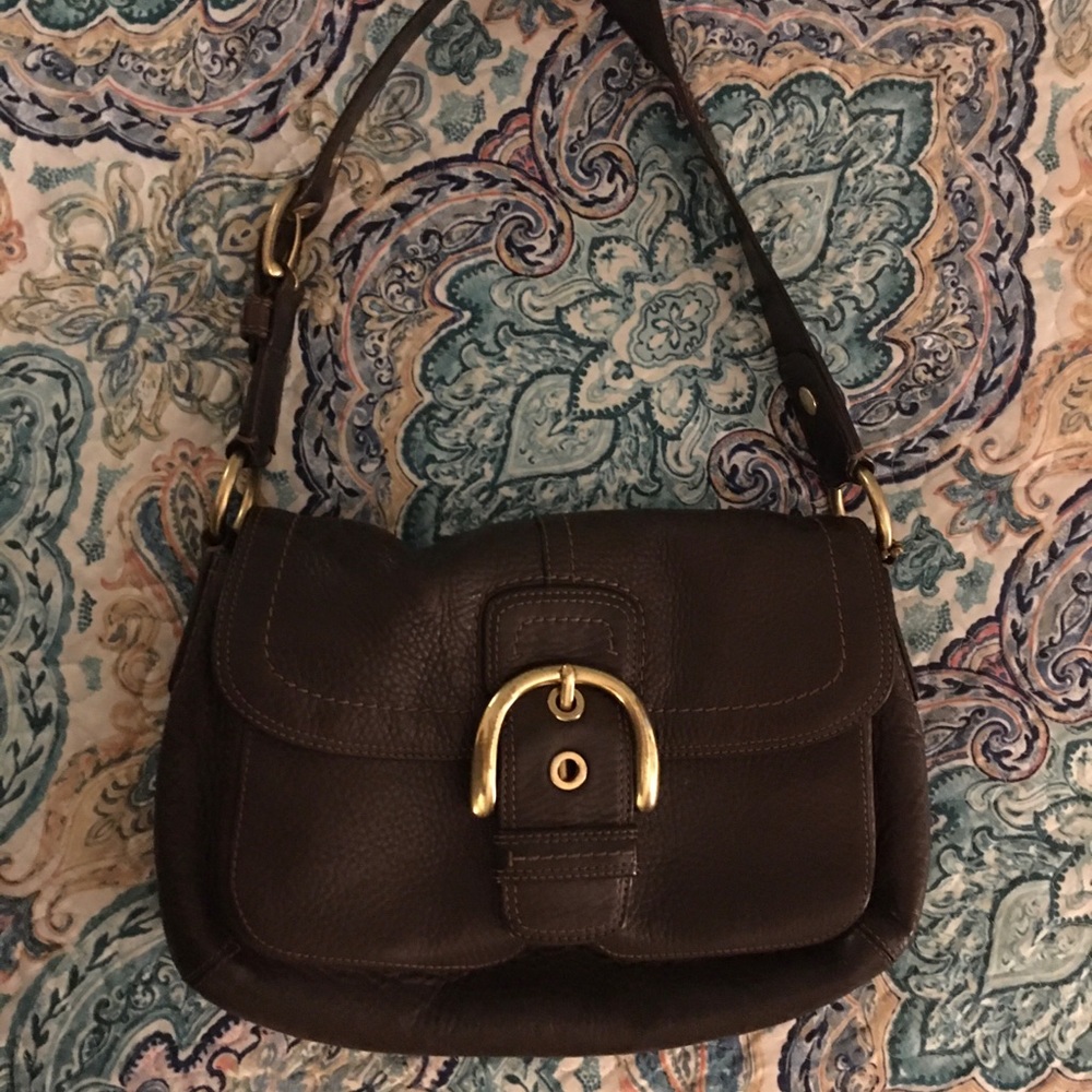 Authentic Coach Leather Shoulder Bag